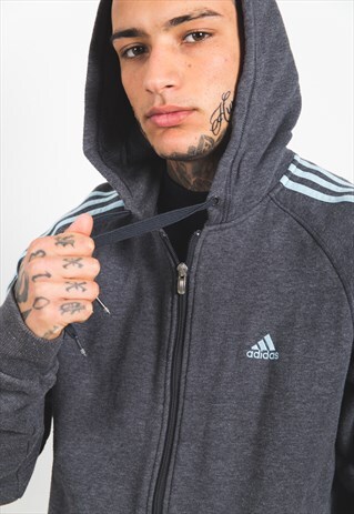 VINTAGE 80S ADIDAS FULL ZIP HOODIE / S4299