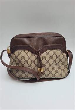 Vintage GG Supreme Monogram Brown Shoulder Bag