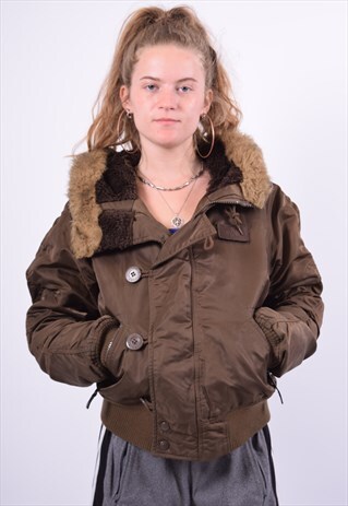 VINTAGE ALPHA INDUSTRIES JACKET BROWN
