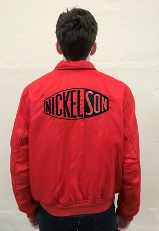 VINTAGE NICKELSON QUILTED PUFFER BOMBER JACKET