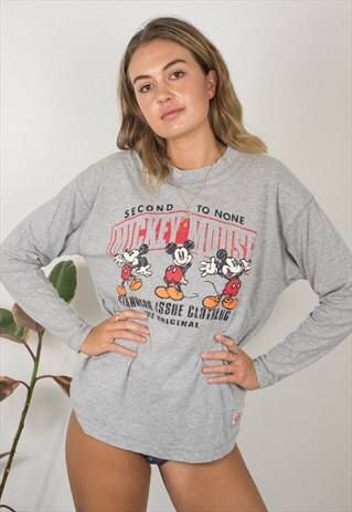 VINTAGE 90S DISNEY MICKEY MOUSE SECOND TO NONE SWEATER