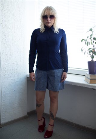 VINTAGE 70'S NAVY BLUE SHIRT