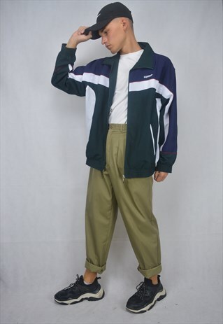VINTAGE MULTICOLOUR WINDBREAKER BOMBER JACKET
