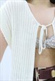 90S VINTAGE CREAM CARDIGAN (SIZE M)