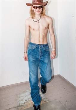 Vintage iconic straight jeans in blue