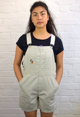 VINTAGE 90'S MICKEY MOUSE DUNGAREE SHORTS