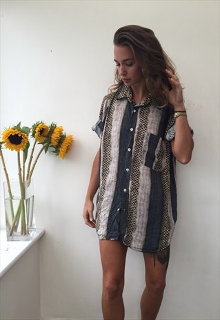 CRAZY PATTERN OVERSIZED RETRO VINTAGE UNISEX FESTIVAL SHIRT