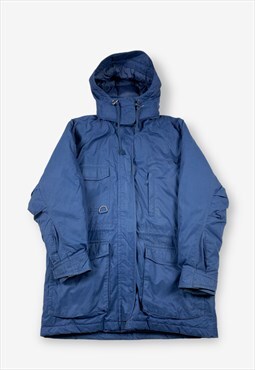 Vintage eddie bauer hooded parka coat navy blue s BV18495