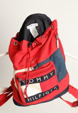 Vintage Tommy Hilfiger Skript Backpack Rucksack Bag 