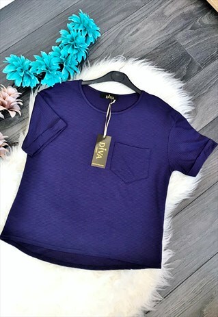 OVERSIZED BLUE STRIPED T-SHIRT