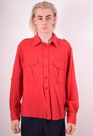 FILA MENS VINTAGE SHIRT XL RED 90S