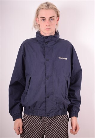 TIMBERLAND MENS VINTAGE JACKET MEDIUM BLUE 90S