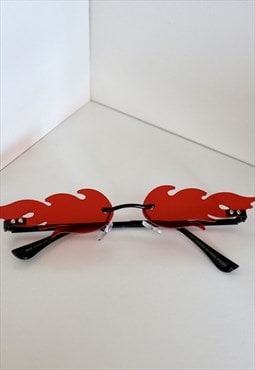 Red Fire Flame Sunglasses