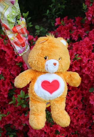 VINTAGE 80S ORANGE CARE BEAR FESTIVAL BACKPACK LOVE HEART