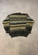 VINTAGE KNITTED JUMPER ABSTRACT PATTERNED KNIT SWEATER