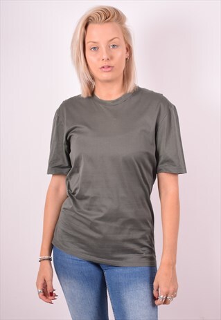 VERSACE WOMENS VINTAGE T-SHIRT TOP LARGE GREEN 90S