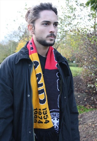 VINTAGE 90S GERMANY FOOTBALL SOCCER SCARF - WORLD CUP WINNER