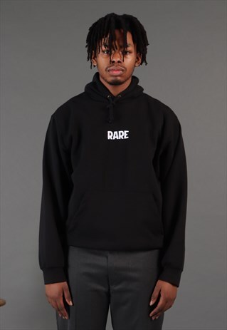 HOODIE IN BLACK WITH WHITE EMBROIDERY