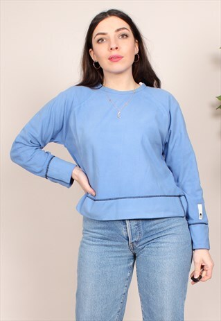 VINTAGE 90S BLUE NIKE CROP SWEATSHIRT
