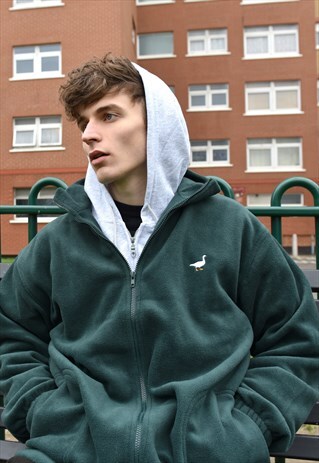 G&G UNISEX FOREST FULL ZIP GOOSE FLEECE