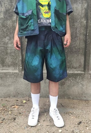 tie dye cargo shorts