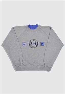 Rare Vintage 1980s Nike Embroidered Logo Sweatshirt in Grey