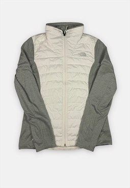 The North Face embroidered white and grey jacket womans M