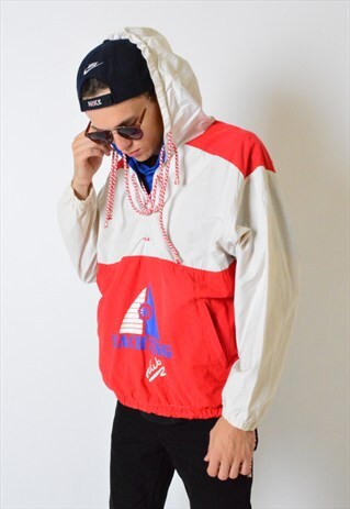 VINTAGE 90S COLOUR BLOCK YACHTING WINDBREAKER JACKET