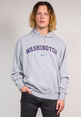 VINTAGE 90'S NIKE WASHINGTON COLLEGE SWEATSHIRT HOODIE