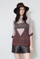 80'S BROWN LEATHER LADIES VINTAGE HIGH RISE WAISTED SHORTS