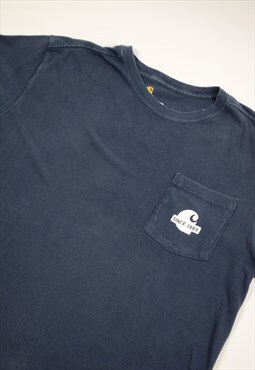 Vintage 90s Carhartt Navy Logo T-shirt
