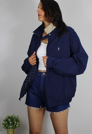 VINTAGE POLO RALPH LAUREN HARRINGTON JACKET W LOGO FRONT