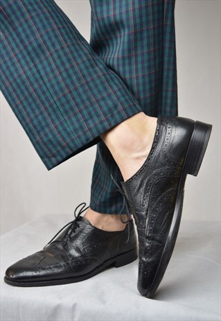 VINTAGE BLACK CLASSIC BROGUES 80'S RETRO SHOES