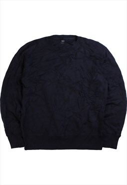Vintage  Uniqlo Sweatshirt Heavyweight Crewneck Plain Navy