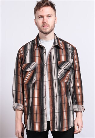 VINTAGE CORDUROY STRIPED SHIRT