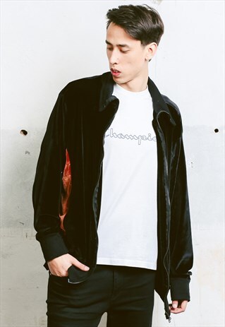 VINTAGE 90S VELVET TRACK JACKET