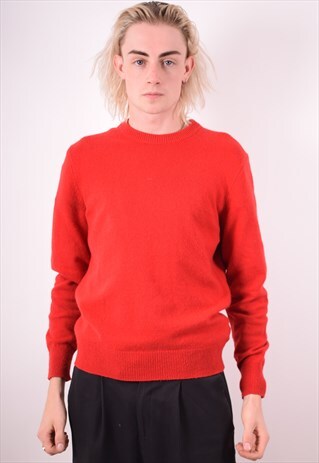 GAP MENS VINTAGE JUMPER SWEATER MEDIUM RED 90S