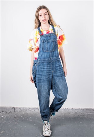VINTAGE BLUE DENIM DUNGAREES