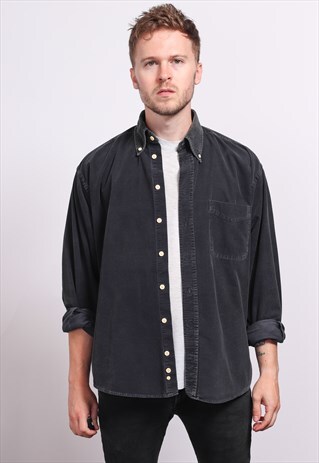 VINTAGE CORDUROY SHIRT BLACK