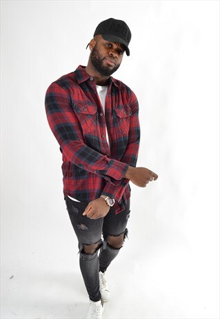 RED CHECK FLANNEL SHIRT CS2812