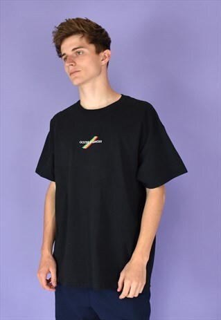 G&G UNISEX BLACK ORIGINAL MULTI LINES S/S TEE