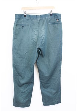 Vintage Dickies Workwear Chinos Teal Relaxed Fit With Logo 
