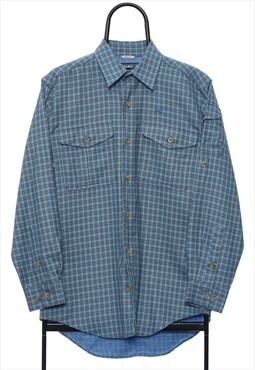 Vintage Miliet Blue Checked Flannel Shirt Mens