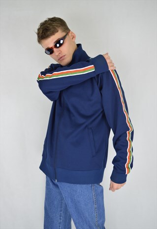 VINTAGE STRIPED RAVE SPORTS JACKET