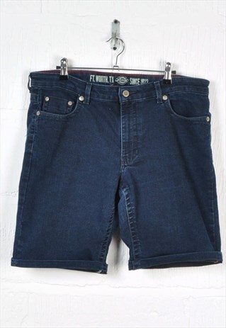 Vintage Dickies Cargo Denim Jean Shorts Blue W36