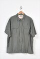 Vintage Wrangler Shirt 90s Short Sleeve Grey XXL