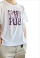 POPPING TO THE PUB FUNNY UK T-SHIRT SLOGAN