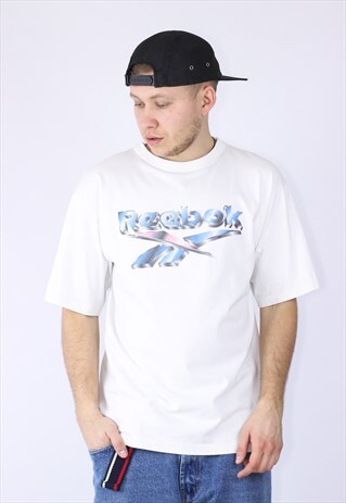 VINTAGE MENS REEBOK BIG LOGO T-SHIRT