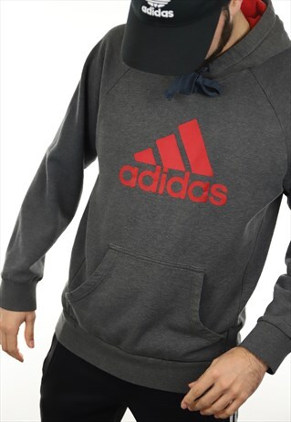 VINTAGE ADIDAS BIG LOGO HOODIE SWEATSHIRT