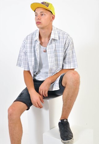 VINTAGE SHORT SLEEVE CHECKED SHIRT